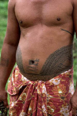 Татуировка вождя племени. Самоа